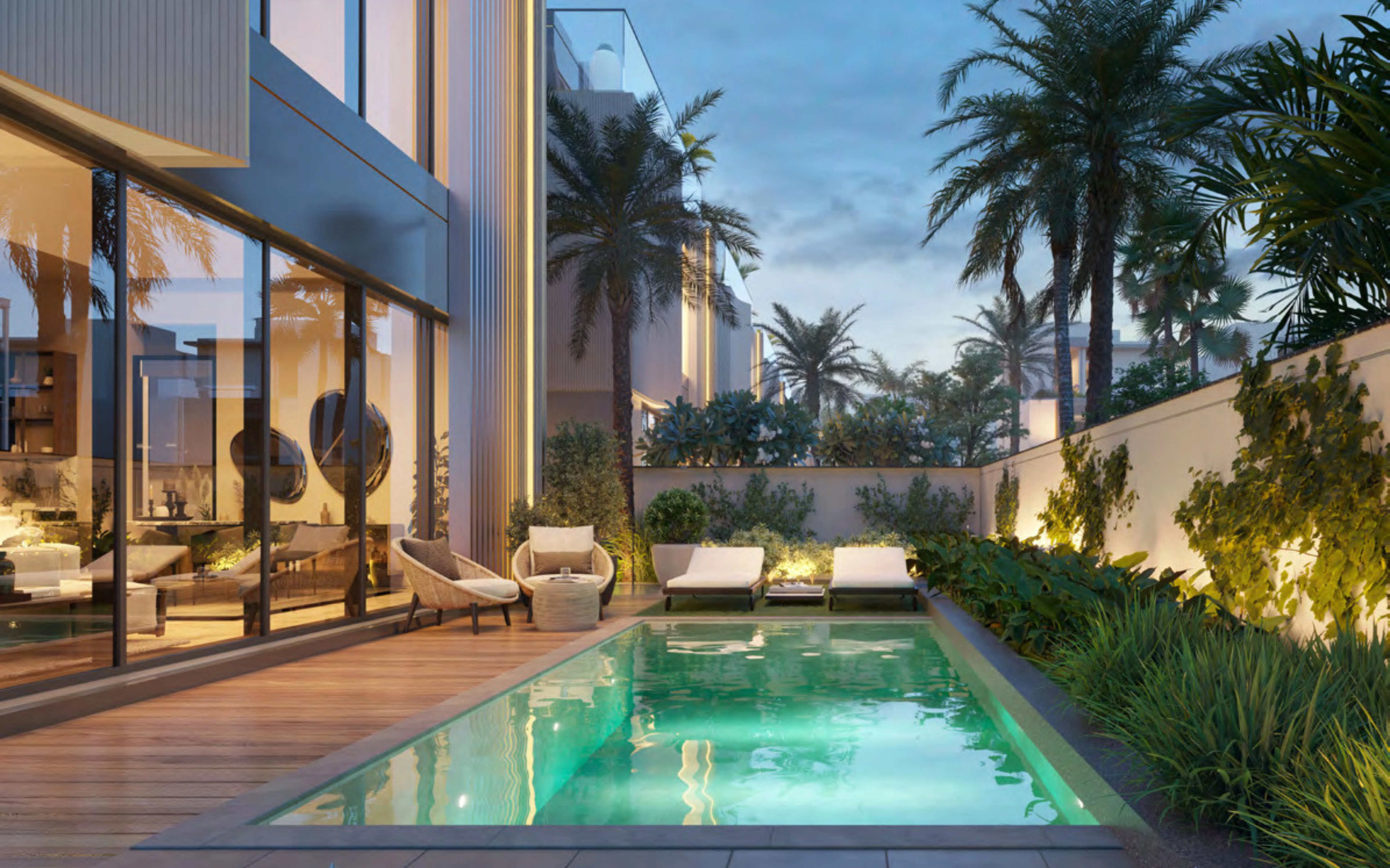 Ellington private villa swimming pool and outdoor sundeck terrace
