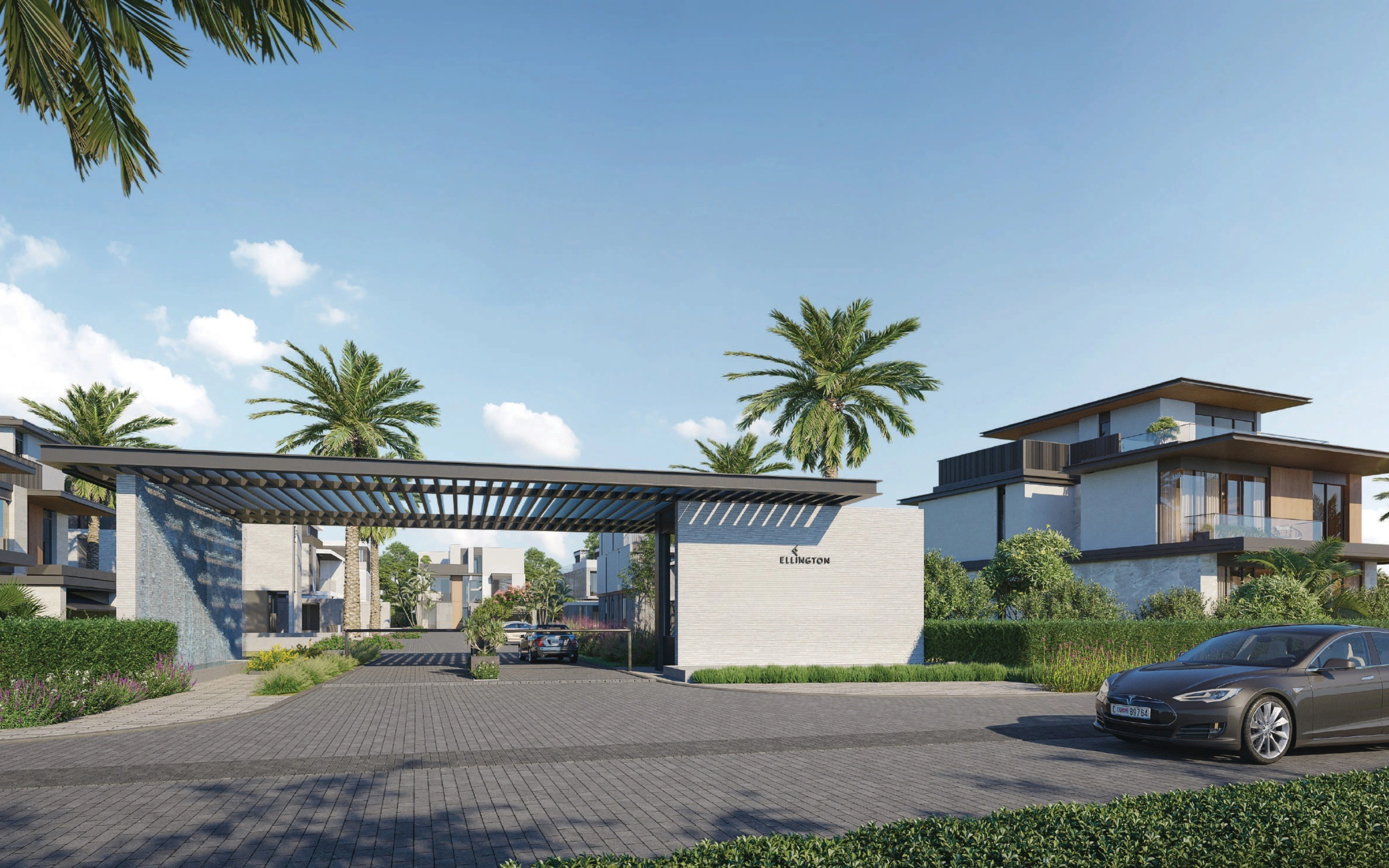 Ellington gated community architectural entry pavilion